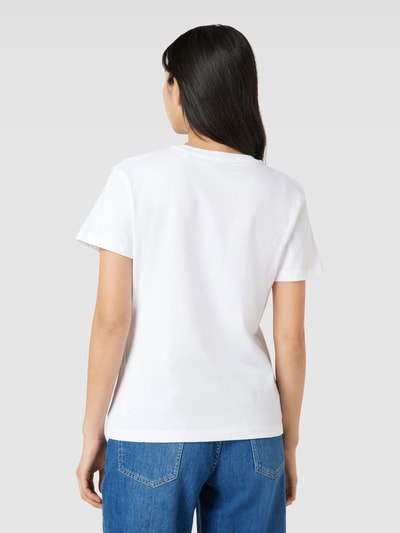 Marc O'Polo T-shirt met labelprint Wit - 5