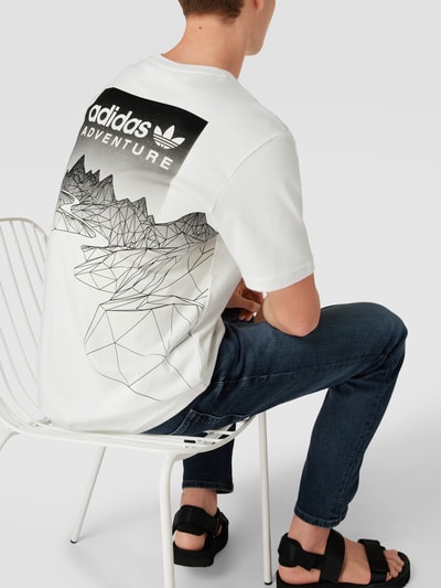 adidas Originals T-Shirt mit Label-Print Offwhite 3