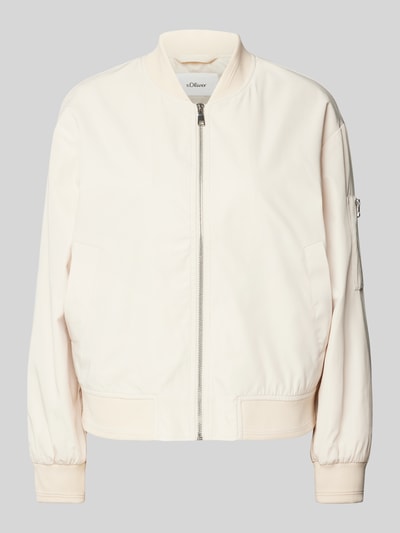 s.Oliver RED LABEL Relaxed Fit Blouson mit Rippbündchen Beige 2
