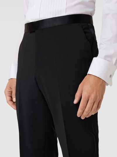 BOSS Pantalon met persplooien, model 'Leon' Zwart - 3