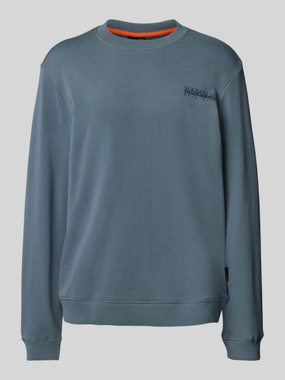 Napapijri Sweatshirt mit Label-Print Modell 'SOVANA' Eisblau 2