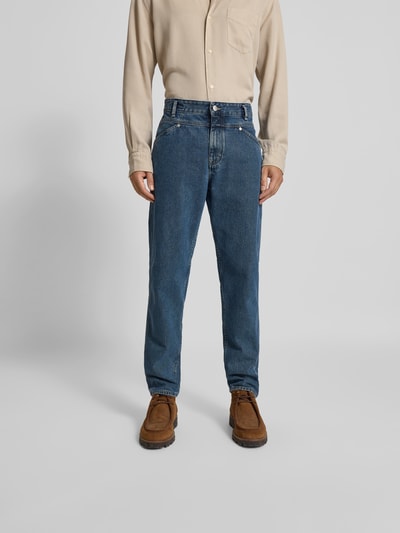 Closed Straight Fit Jeans mit Ziernähten Blau 4