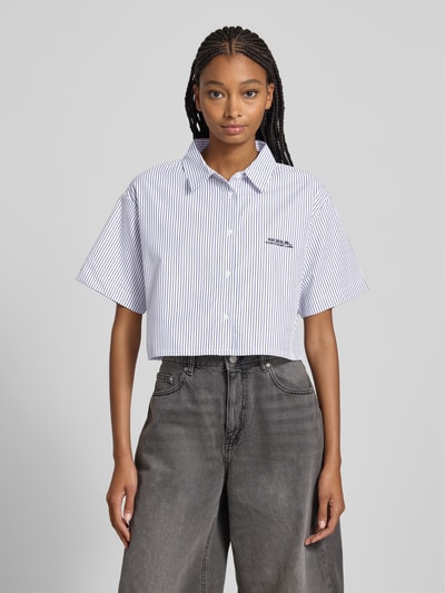 Karo Kauer Korte overhemdblouse met labelstitching Wit - 4