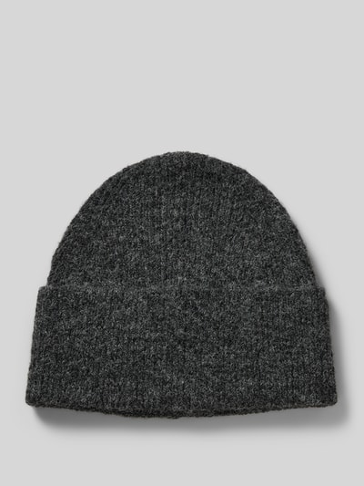 Jake*s Casual Beanie mit breiter Krempe Dunkelgrau Melange 1
