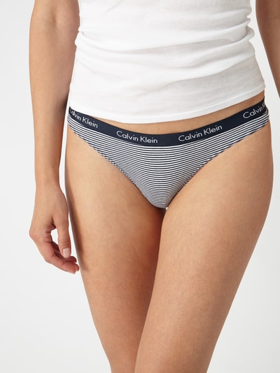 Calvin Klein Underwear Stringi w 3 paku z logo Koralowy 5