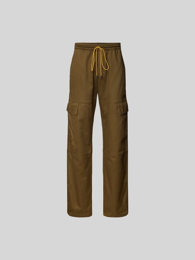 RHUDE Stoffhose mit elastischem Bund Oliv 1