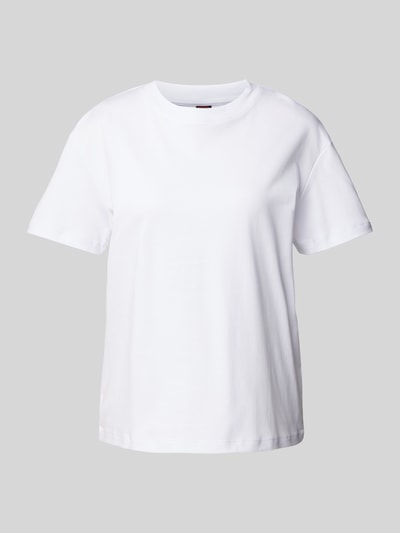 Stefanel T-Shirt mit Rundhalsausschnitt Weiss 2