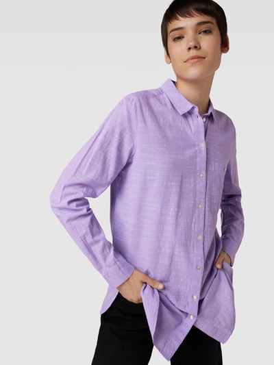 Montego Longbluse mit Webmuster Violett 3