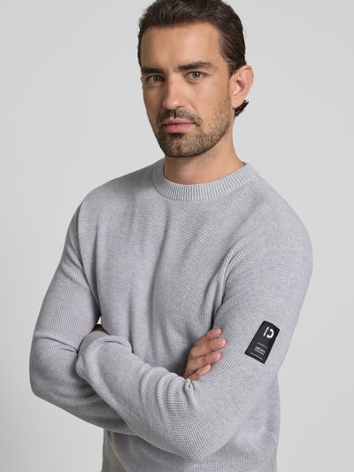 Tom Tailor Denim Regular Fit Pullover aus reiner Baumwolle Hellgrau Melange 3