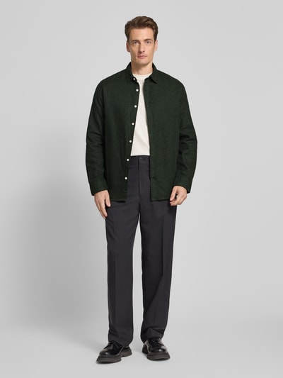 SELECTED HOMME Regular fit vrijetijdsoverhemd van puur katoen, model 'NOAH' Donkergroen - 1