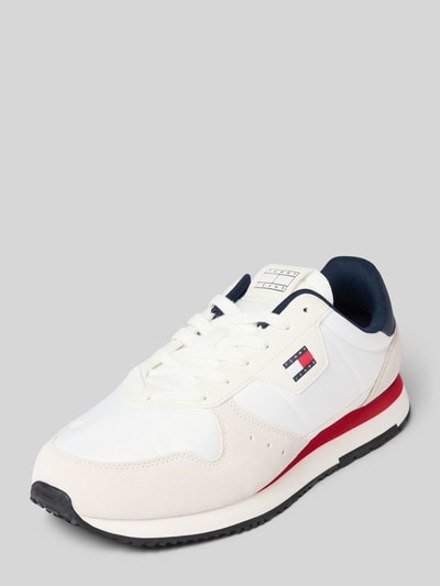 Tommy Jeans Low Top Sneaker aus Leder-Mix Modell 'EVA RUNNER' Weiss 1