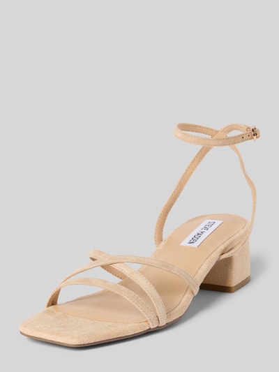 Steve Madden Sandalette aus Leder mit Blockabsatz Modell 'GLEAMS' Sand 1