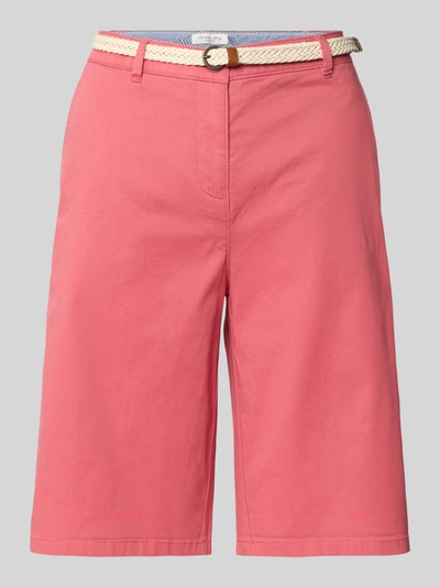 Christian Berg Woman Bermuda met riem en Franse steekzakken Oudroze - 2