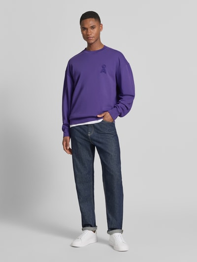ARMEDANGELS Relaxed Fit Sweatshirt aus reiner Bio-Baumwolle Modell 'ICONIC Å GMT' Violett 1