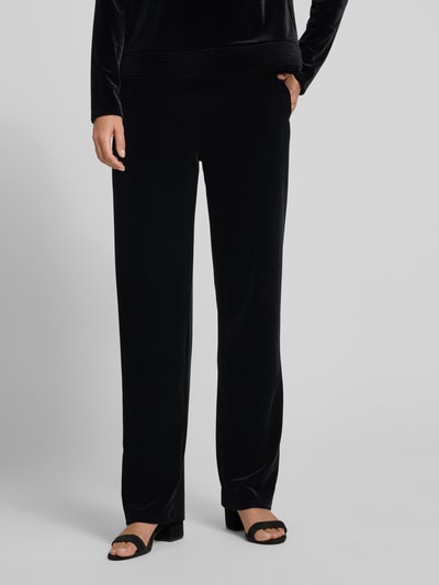 Emporio Armani Straight Leg Stoffhose mit elastischem Bund Black 4