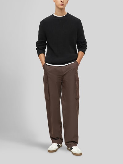 s.Oliver RED LABEL Regular Fit Strickpullover aus reiner Baumwolle mit Rundhalsausschnitt Black 1