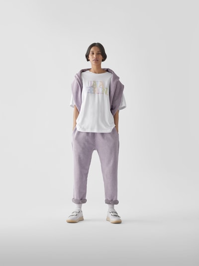 Lala Berlin T-Shirt mit Label-Stitchings Weiß 1