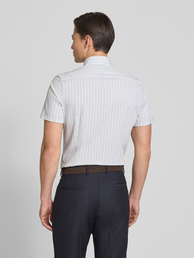 OLYMP Level 5 Slim Fit Business-Hemd mit Blockstreifen und Kentkragen Gruen 5