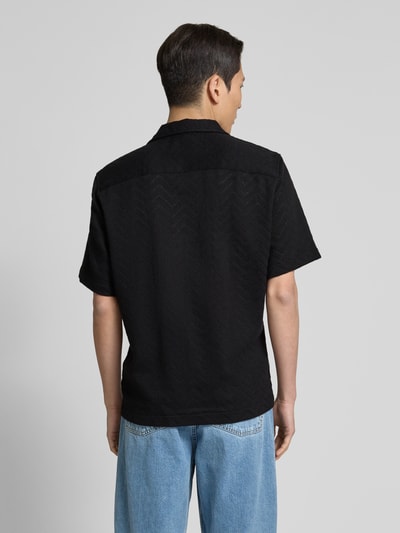 Strellson Regular fit vrijetijdsoverhemd met 1/2-mouwen, model 'Carlo' Zwart - 5