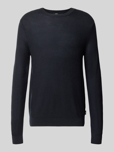 JOOP! COLLECTION Strickpullover aus Wollmix Modell 'Bennino' Marine 1