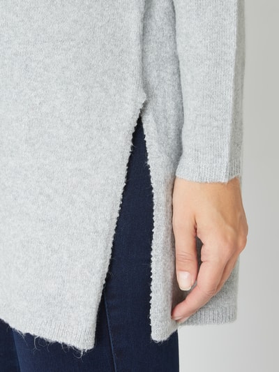 Vero Moda Longpullover mit überschnittenen Schultern Hellgrau Melange 3