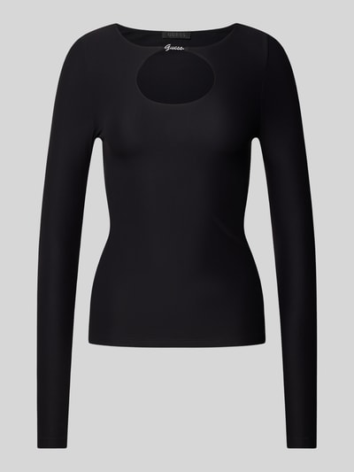 Guess Longsleeve mit Schlüsselloch-Ausschnitt Modell 'AMIRA' Black 2