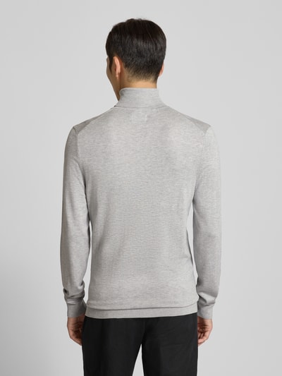 MCNEAL Rollkragenpullover aus Viskose-Mix Mittelgrau Melange 5