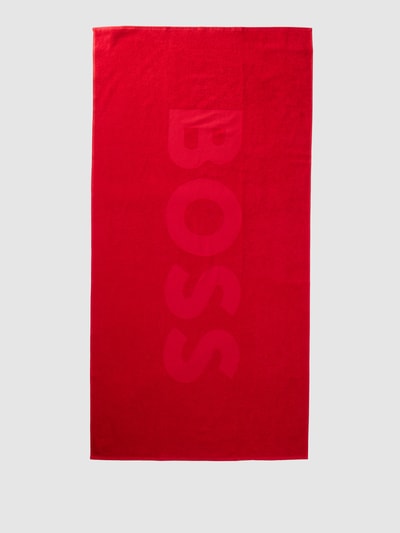 BOSS Handtuch mit Label-Schriftzug Rot 2