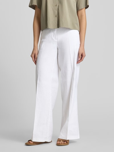 Cambio Relaxed Fit Leinenhose mit Eingrifftaschen Offwhite 4