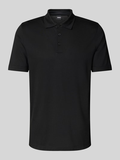 BOSS Slim Fit Poloshirt mit Label-Detail Modell 'Press' Black 2