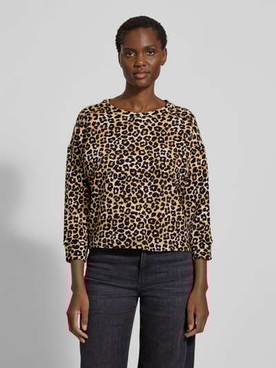 Tom Tailor Denim Relaxed fit sweatshirt van katoenmix Beige - 4