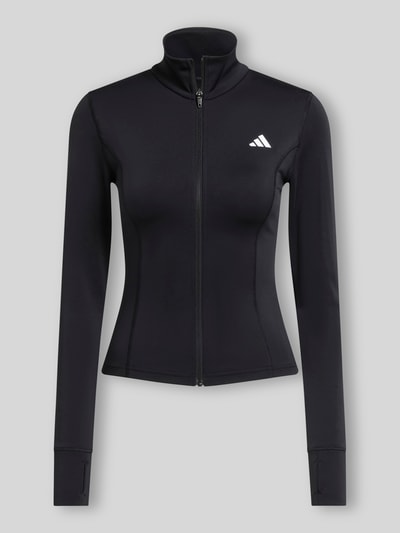 adidas Training Slim Fit Trainingsjacke mit Logo-Print Modell 'Optime Essentials' Black 2