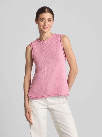 MOS MOSH Stricktop mit Rundhalsausschnitt Modell 'AUBIN' Rosa 4