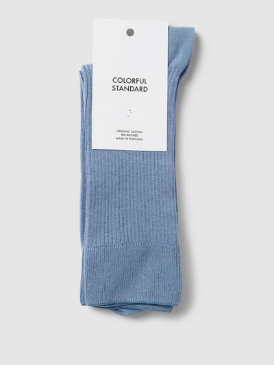 Colorful Standard Socken mit Strukturmuster Metallic Blue 3