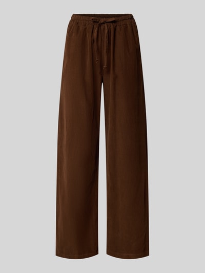 ZABAIONE Wide Fit Stoffhose mit Strukturmuster Modell 'Mara' Mittelbraun 2