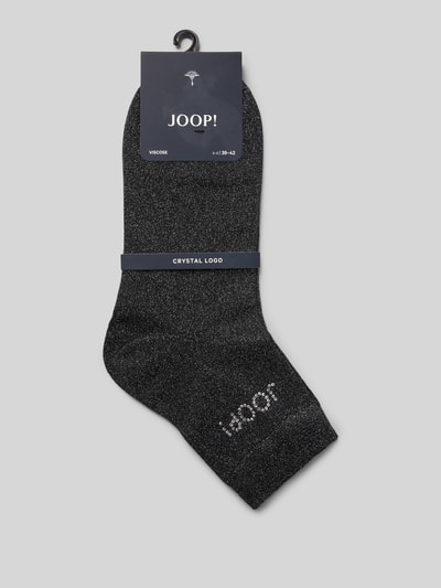 JOOP! Collection Skarpety z obszyciem kamieniami stras z logo model ‘Glam’ Antracytowy 3