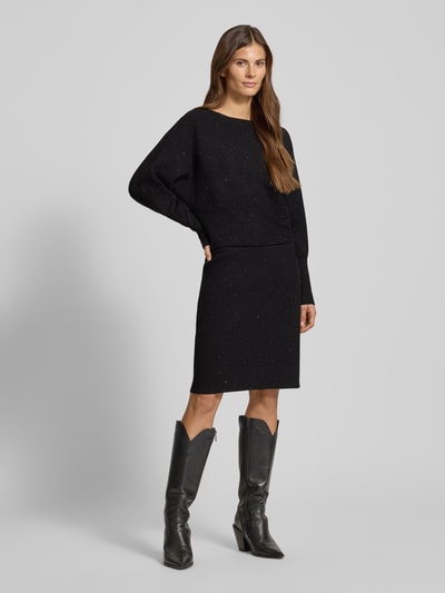 Zero Strickkleid aus Viskose-Mix Black 1