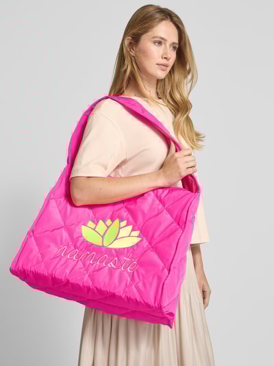 miss goodlife Handtasche mit Steppnähten Pink 1