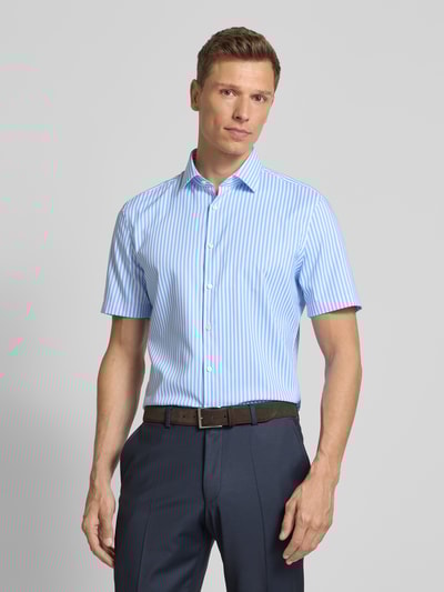 Jake*s Slim Fit Kurzarmhemd mit Kentkragen Bleu 4