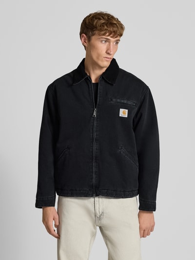 Carhartt Work In Progress Jeansjacke mit Umlegekragen und Reißverschluss Modell 'DETROIT' Black 4