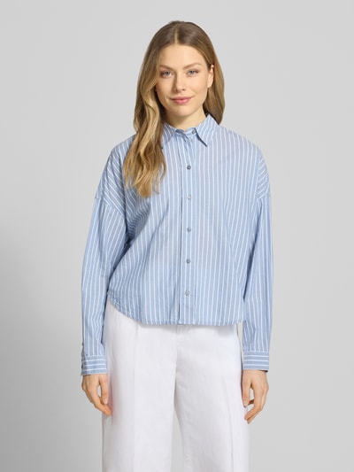 Marc O'Polo Relaxed Fit Hemdbluse aus reiner Baumwolle Hellblau 4