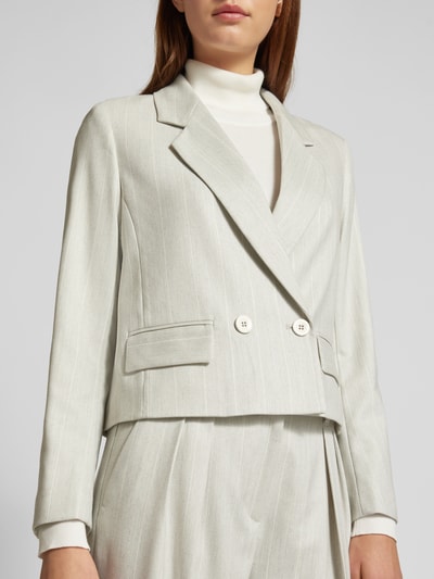 Marc Cain Regular fit blazer met klepzakken Ecru - 3