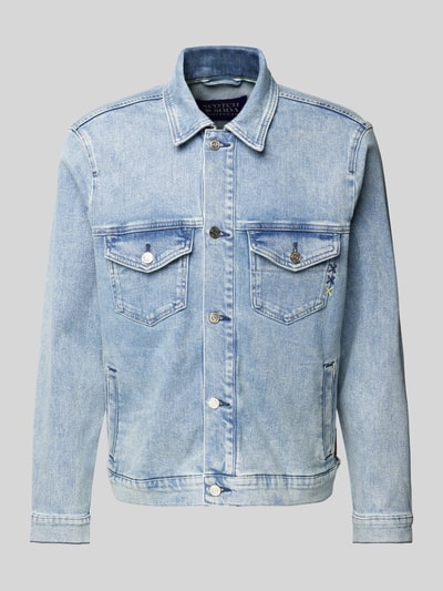 Scotch & Soda Jeansjacke mit Leistentaschen Hellblau 2