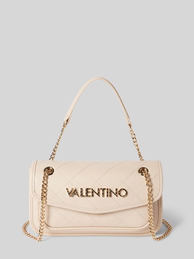 VALENTINO BAGS Handtas met doorgestikte naden en labelapplicatie, model 'MANSION' Offwhite - 1