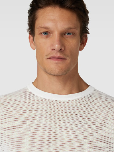 Antony Morato Regular fit T-shirt met structuurmotief Offwhite - 3