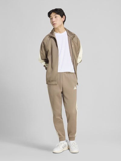 adidas Sportswear Relaxed Fit Sweatjacke aus Baumwoll-Mix Beige 1