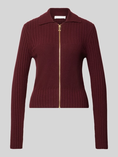Victoria Beckham Pullover mit durchgehendem Reißverschluss Dunkelrot 2