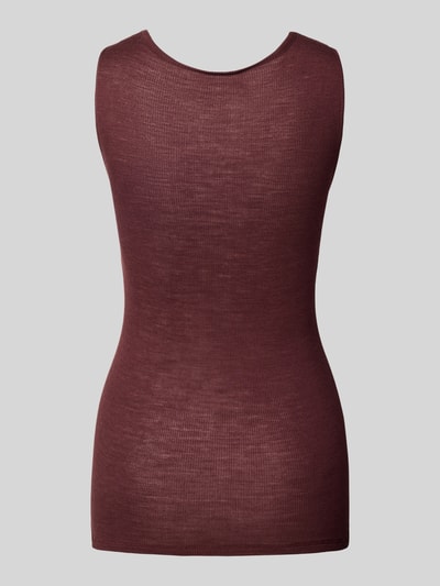 Hanro Tanktop mit Spitzenbesatz Mittelbraun 3