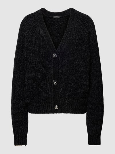 OPUS Cardigan mit V-Ausschnitt Modell 'Denille' Black 2