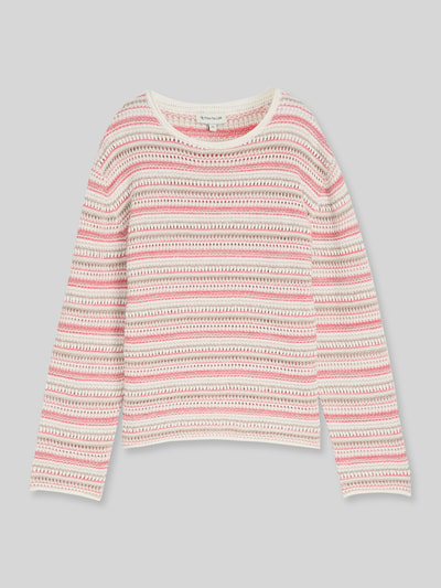 Tom Tailor Regular Fit Pullover aus reiner Baumwolle Koralle 2